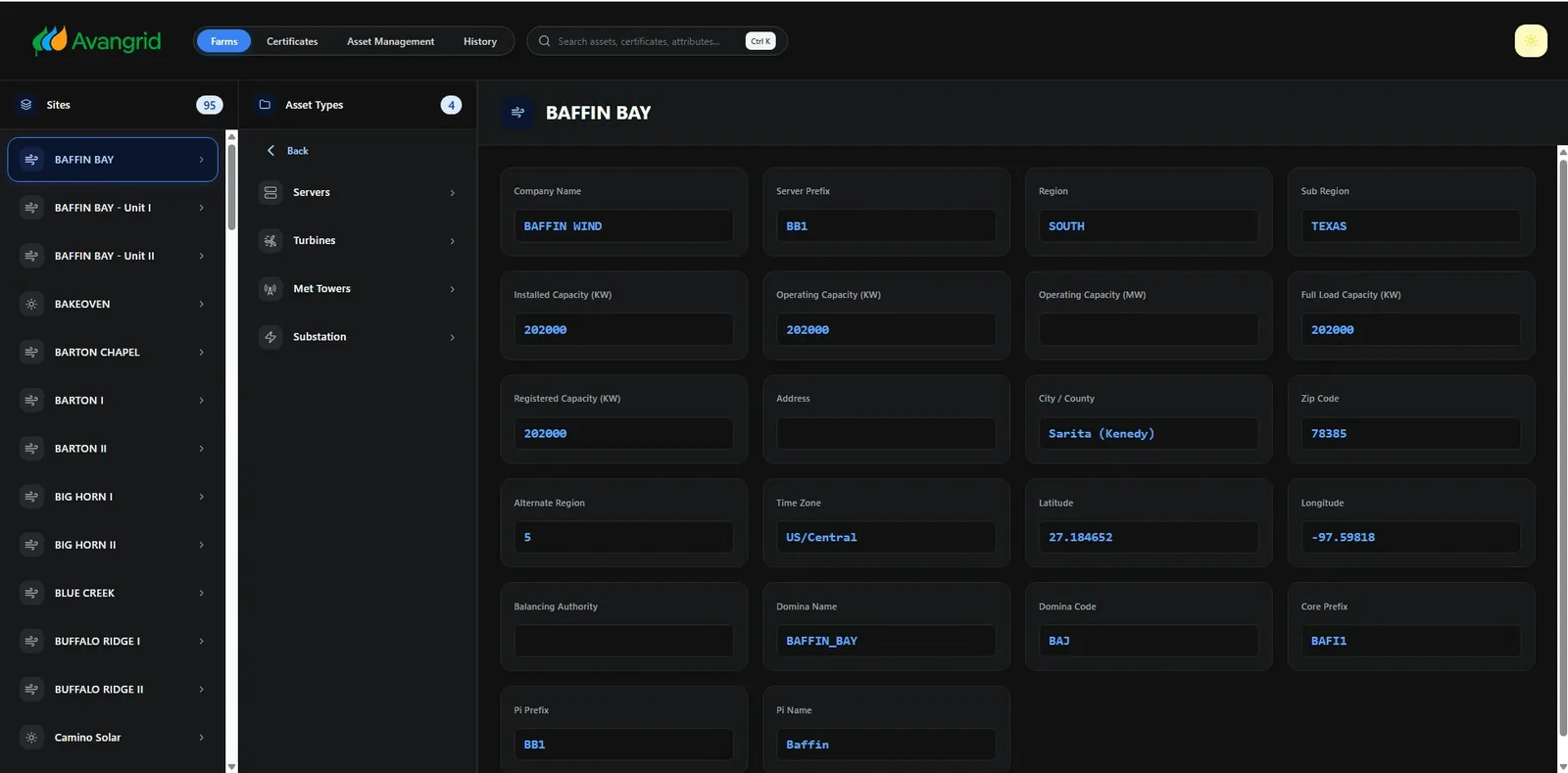 MEW2 data explorer in dark mode